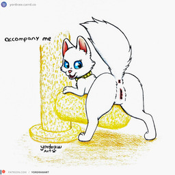 anus blue_eyes butt collar female feral fur genitals looking_back open_mouth open_smile patreon_logo patreon_username presenting presenting_anus presenting_hindquarters presenting_vulva raised_tail smile solo spread_legs spreading tail text vulva white_body white_fur yordraw disney patreon the_aristocats duchess_(aristocats) domestic_cat felid feline felis mammal 1:1 hi_res painting_(artwork) traditional_media_(artwork) traditional_painting_(artwork) url