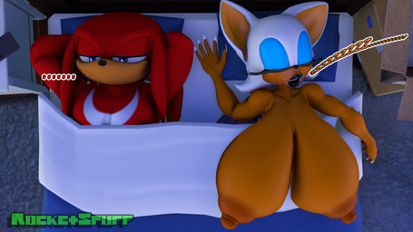 annoyed anthro bed big_breasts breasts claws duo eyes_closed female furniture half-closed_eyes hands_behind_head huge_breasts lips lying lying_on_bed male narrowed_eyes on_back on_bed open_mouth sleeping snoring sound_effects thick_lips vowelless vowelless_sound_effect zzz rocketspuff kabalmystic_(modeler) sega sonic_the_hedgehog_(series) knuckles_the_echidna rouge_the_bat bat echidna mammal monotreme 16:9 3d_(artwork) 4k absurd_res digital_media_(artwork) hi_res widescreen