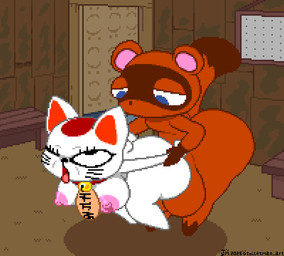 abdominal_bulge anal anal_penetration anthro anthro_penetrated arm_grab arm_pull balls belly belly_expansion belly_inflation big_balls big_breasts big_penis bodily_fluids breasts breath clenching_balls cum cum_ballooning cum_from_ass cum_in_ass cum_inflation cum_inside cum_on_ground dialogue duo expansion fade_in fade_out female female_penetrated from_behind_position fucked_silly genital_fluids genitals huge_balls huge_penis inflation interspecies leaking_cum male male/female male_penetrating male_penetrating_female navel nude orange_balls orange_body orange_penis orgasm panting penetration penile penile_penetration penis penis_in_ass prison_guard_position retracted_balls sex short_stack tail teeth text three-quarter_view throbbing throbbing_balls tongue tongue_out vulva white_body white_breasts toilet_man animal_crossing dandadan maneki-neko nintendo tom_nook_(animal_crossing) turbo_granny_(dandadan) canid canine felid feline mammal raccoon_dog tanuki 2025 animated artist_name digital_media_(artwork) english_text pixel_(artwork) pixel_animation signature