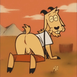 all_fours anthro anus backsack balls bottomwear bottomwear_down bouncing_balls bouncing_butt buckteeth butt clothed clothing cloud eyes_closed facial_hair floppy_ears flower fur genitals goatee hooves horn inviting looking_at_viewer male mountain mustache pants pants_down partially_clothed penis plant presenting presenting_anus presenting_balls presenting_hindquarters presenting_penis retro shirt simple_background smile smiling_at_viewer solo swinging_penis teeth toony topwear tree_stump white_clothing white_shirt white_topwear yellow_body yellow_fur vickydanne buck_(bajableat) bovid caprine goat mammal 1:1 2d_animation animated frame_by_frame loop short_playtime