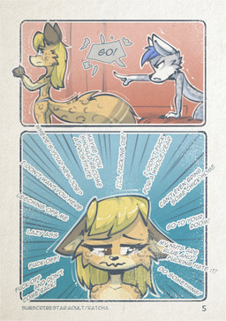 anthro bodily_fluids dispute duo female male tears ratcha ella_(glazetpf) glaze_(glazetpf) absurd_res hi_res brother_(lore) brother_and_sister_(lore) sibling_(lore) sister_(lore)