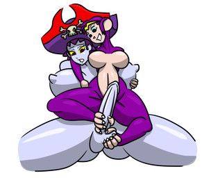 alternate_form animal_genitalia animal_penis anthro anthrofied ball_fondling balls big_breasts blue_sclera breasts canine_genitalia canine_penis duo erection featureless_breasts feet female fondling foot_fetish foot_on_balls foot_play footjob genitals grey_body grey_skin gynomorph gynomorph/female hair human_on_anthro intersex intersex/female interspecies nipples penile penis pirate purple_hair red_eyes sex simple_background white_background yellow_sclera unknown_artist shantae_(series) wayforward risky_boots shantae_(monkey_form) haplorhine human mammal monkey primate
