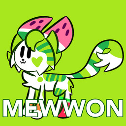 female feral food fruit fruit_socks heart_(marking) heart_symbol markings melon plant solo sparklefur striped_markings stripes watermelon watermelon_slice razzlestorm watermelon_cat 1:1 hi_res