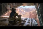 aircraft airplane anthro armor barefoot c-130 canyon cargo_plane clothing detailed_background feet furgonomics headgear helmet inside_airplane looking_away male military sitting solo uniform vehicle nomax felid feline lynx mammal 2022