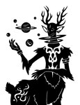 2_horns 5_claws 5_fingers alternate_form antlers arm_tuft armlet bracelet claws ear_piercing ear_ring elbow_tuft finger_claws fingers fur fur_tuft horn jewelry male neck_ring piercing planet planet_rings quadruped ring_piercing saturn_(planet) scut_tail short_tail shoulder_tuft silhouette simple_background solo standing tail taurification taurified tuft white_background sunnyclockwork scp_foundation scp-2845 deer deer_taur deity mammal mammal_taur taur 2015 black_and_white digital_drawing_(artwork) digital_media_(artwork) hi_res monochrome portrait three-quarter_portrait