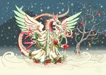 clothing holidays male ornament plant robe smile snow solo staff tail tree wings dahbastard eukaryoticprokaryote eukayoticprokaryote christmas mythology dragon mythological_creature mythological_scalie scalie absurd_res hi_res