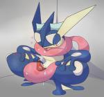 2014 3_fingers <3 amphibian anthro autofellatio barefoot blush censored cum cumshot erection frog genital_slit greninja half-closed_eyes hi_res looking_down male masturbation nintendo nude oral orgasm penis pokémon solo spread_legs spreading sweat tongue tongue_out two_toes unknown_artist video_games webbed_feet webbed_hands
Rating: Explicit
Score: 13
User: forkU
Date: April 11, 2014