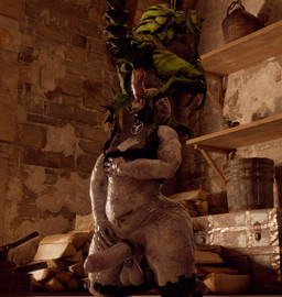 animal_genitalia anthro balls bodily_fluids crouching duo genital_fluids genital_slit genitals humanoid_genitalia humanoid_penis irrumatio long_tongue male male/male not_furry oral penile penis penis_in_mouth precum sex size_difference standing tongue tongue_on_penis tongue_out outofnecessity capcom resident_evil arthropod humanoid novistador regenerator_(resident_evil) verdugo_(resident_evil) 3d_(artwork) digital_media_(artwork) hi_res