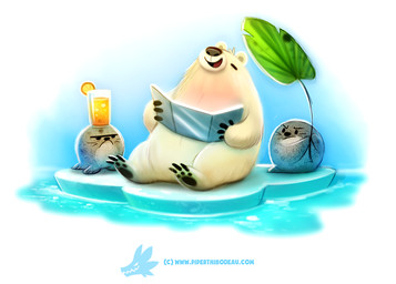 ambiguous_gender beverage black_eyes claws dot_eyes eyes_closed food fruit fur glass grey_body grey_fur group grumpy happy humor ice leaf lemon open_mouth pawpads plant pun simple_background simple_eyes sunbathing visual_pun water whiskers white_background white_body white_fur piper_thibodeau aquatic bear mammal pinniped polar_bear seal ursine digital_media_(artwork) digital_painting_(artwork) painting_(artwork)