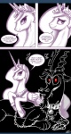 ask_princess_molestia bdsm bondage bound chain chimera collar comic crown dialogue discord_(mlp) draconequus duo english_text equid equine fan_character feathered_wings feathers female feral friendship_is_magic hair hasbro headgear heart_symbol hi_res horn john_joseco letterbox long_hair male mammal my_little_pony mythological_creature mythological_equine mythology princess_celestia_(mlp) princess_molestia quadruped red_eyes tail text tiara winged_unicorn wings