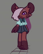 3_toes 4_fingers adolescent anthro barefoot brown_body brown_fur clothing feet female female_anthro fingers fur gloves_(marking) hair hair_over_eye leg_markings markings one_eye_obstructed pawpads paws purple_eyes school_uniform socks_(marking) solo tan_body tan_fur thick_calves thick_leg thick_thighs toes uniform walking white_hair young young_anthro young_female el-k sound_warning jk_(el-k) hyena mammal spotted_hyena 2024 4:5 animated digital_media_(artwork) short_playtime sound translated_description webm