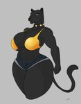 anthro big_breasts big_butt bikini breasts butt clothing female solo swimwear two-piece_swimsuit panthra78 orangina felid hybrid leopard mammal pantherine absurd_res hi_res tagme