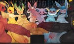 2023 anthro balls big_balls big_penis brother_(lore) brothers_(lore) canid eevee eeveelution espeon evolutionary_family flareon forehead_gem foreskin fur gem generation_1_pokemon generation_2_pokemon generation_4_pokemon generation_6_pokemon genitals glaceon group hi_res huge_balls huge_penis humanoid_genitalia humanoid_penis hyper hyper_balls hyper_genitalia hyper_penis incest_(lore) japanese_text jolteon leafeon male male/male mammal navel nintendo nipples partially_retracted_foreskin penis penis_size_difference pokemon pokemon_(species) quadruped red_gem sibling_(lore) sylveon syuro tenting text through_wall translated translation_check umbreon vaporeon yellow_body yellow_fur