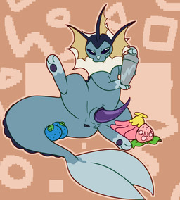 animal_genitalia animal_penis anus blush blush_lines cetacean_genitalia cetacean_penis drink_mixing feral fin food fruit genitals male nanab_berry oran_berry pawpads pecha_berry penis plant pokemon_berry solo spread_legs spreading tail tail_fin tapering_penis dragunsnack nintendo pokemon tidepool_(dragunsnack) eeveelution generation_1_pokemon pokemon_(species) vaporeon absurd_res hi_res