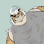 anthro clothing first_person_view fur hair looking_at_viewer low-angle_view male nipples orange_body orange_fur pecs shirt solo striped_body striped_fur stripes tank_top topwear white_hair worm's-eye_view 29_da2 lifewonders pec_pov_meme tokyo_afterschool_summoners hombre_tigre_(tas) felid mammal pantherine tiger 1:1 2024 hi_res meme