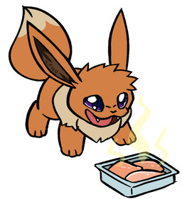 bodily_fluids brown_body brown_fur crying food fur humor long_ears smelly tears blitzdrachin conditional_dnp nintendo pokemon yamero avian bird canid chicken eevee galliform generation_1_pokemon mammal phasianid pokemon_(species) digital_drawing_(artwork) digital_media_(artwork) hi_res meme