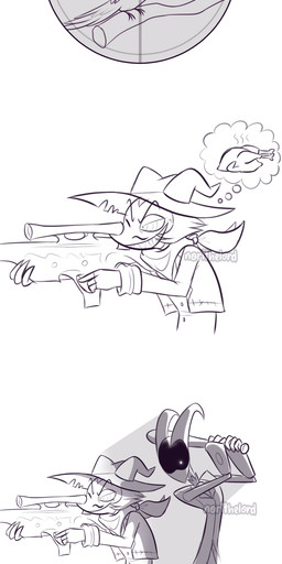 aiming_rifle baseball_bat bat_(object) blood blood_on_boots blood_on_clothing blood_on_footwear bodily_fluids boots branch chicken_meat clothing cowboy cowboy_hat cowboy_outfit crosshair death eyes_closed feral feralized food footwear grin group gun hat headgear headwear heart_symbol horn kerchief killing male meat perching ranged_weapon rifle ringed_eyes roast_chicken rubbing_cheek shadowed_eyes shoes smile tail thinking_about_food trio weapon norithelord hellaverse helluva_boss blitzo_(helluva_boss) stolas_(helluva_boss) striker_(helluva_boss) avian bird demon horned_humanoid humanoid imp owl tailed_humanoid 2021 absurd_res black_and_white_and_red comic hi_res line_art long_image shaded tall_image