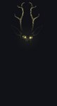 ambiguous_gender antlers black_background glowing glowing_antlers glowing_eyes glowing_horn horn simple_background solo yellow_eyes discreet_user deer mammal 2023 digital_media_(artwork) hi_res