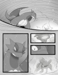 black_and_white cave comic dragon eeveelution feral fight generation_3_pokemon generation_4_pokemon glaceon greyscale hi_res male membrane_(anatomy) membranous_wings monochrome mythological_creature mythological_scalie mythology nintendo pokemon pokemon_(species) salamence scalie tail tderek99 wings winter