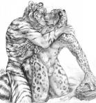blotch duo eyes_closed feline gay hand_on_chest hand_on_shoulder kissing kneeling leopard male mammal nude sheath snow_leopard spots stripes tiger whiskers
Rating: Explicit
Score: 9
User: Vinea
Date: April 22, 2014