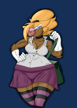 anthro breasts bubble_gum choker cleavage clothed clothing female jewelry necklace school_uniform solo uniform randomgloves idw_publishing sega sonic_the_hedgehog_(comics) sonic_the_hedgehog_(idw) sonic_the_hedgehog_(series) whisper_the_wolf canid canine canis mammal wolf absurd_res alpha_channel hi_res