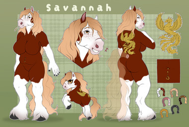 anthro biped breasts butt ear_piercing female fingers front_view fur hair hooves looking_at_viewer navel navel_piercing nude nude_anthro nude_female piercing rear_view simple_background smile solo standing teeth fenn.perrox equid equine horse mammal 2026 digital_drawing_(artwork) digital_media_(artwork) hi_res