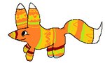 ambiguous_gender dipstick_ears dipstick_tail ear_markings facial_markings featureless_limbs feral fluffy fluffy_tail fur green_stripes head_markings markings multicolored_body multicolored_ears multicolored_fur multicolored_tail orange_body orange_fur pinata quadruped side_view simple_background smile solo standing stripes tail tail_markings white_background yellow_stripes honk_friend_(artist) rareware viva_pinata animate_inanimate canid canine fox living_pinata mammal pretztail 2022 digital_media_(artwork) low_res microsoft_paint_(artwork) pixel_(artwork)