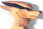 anthro fur horizontal_pupils male orange_body orange_fur pupils red_eyes sharp_teeth side_view solo solo_focus teeth white_sclera enoxarts naruto nintendo pokemon kurama canid canine fox fox_spirit generation_1_pokemon mammal ninetales pokemon_(species) clip_studio_paint_(artwork) digital_drawing_(artwork) digital_media_(artwork) hi_res