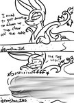 3_fingers anthro dialogue duo eyewear female fingers glasses male motion_blur motion_lines simple_background sniffing text lewdchuu_(artist) nintendo pokemon pyon_(lewdchuu) generation_5_pokemon pokemon_(species) serperior black_and_white comic digital_drawing_(artwork) digital_media_(artwork) english_text handwritten_text hi_res line_art monochrome sketch