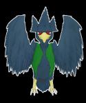 ambiguous_gender beak feral looking_at_viewer red_eyes simple_background solo transparent_background vagoncho nintendo pokemon linker avian generation_2_pokemon murkrow pokemon_(species) alpha_channel