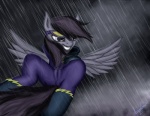 abstract_background anus camel_toe clothing corruption costume feathered_wings feathers female grey_body grey_feathers mane outside raining simple_background solo storm tail wet wings leyanor friendship_is_magic hasbro my_little_pony mythology blitzstar fan_character shadowbolts_(mlp) equid equine mammal mythological_creature mythological_equine pegasus 2013