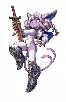 anthro big_breasts breasts female melee_weapon pokemorph simple_background solo sword thick_thighs weapon white_background wide_hips starcatbloom nintendo pokemon eeveelution espeon generation_2_pokemon pokemon_(species) hi_res