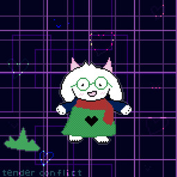 4_toes ambiguous_gender barefoot blush chibi clothed clothing eyewear feet fur glasses horn male open_mouth paws scarf smile solo text toes wearing_glasses white_body white_fur tenderconflict deltarune undertale_(series) ralsei bovid caprine darkner goat mammal 1:1 animated digital_media_(artwork) english_text pixel_(artwork) pixel_animation