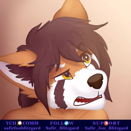 anthro confusion male solo safir_fon_blitzgard ailurid mammal red_panda 1:1 2d_animation animated headshot_portrait loop motion_tweening portrait short_playtime sound video voice_acted