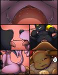2016 absurd_res after_kiss balls base_three_layout big_butt bisexual black_body black_fur blockage_(layout) blush bodily_fluids butt chest_tuft clitoris collar comic cowgirl_position cunnilingus dialogue drooling eevee eeveelution english_text envy_(kuroodod) erection espeon eyes_closed facesitting fan_character fangs female female/female female_on_top feral five_frame_image from_front_position fur generation_1_pokemon generation_2_pokemon genital_fluids genitals greed_(kuroodod) group group_sex hi_res horizontal_blockage incest_(lore) knotting kuroodod male male/female male_on_bottom male_penetrating nintendo on_bottom on_top one_eye_closed open_mouth oral oral_penetration oversexed_eeveelutions penetration penis pokemon pokemon_(species) purple_body purple_fur pussy pussy_juice_on_penis saliva saliva_on_tongue saliva_string sam_(kuroodod) sams_balls sex sibling_(lore) sister_(lore) sisters_(lore) sitting_on_another sound_effects tan_body tan_fur teeth text three_row_layout threesome tight_orifice tongue tongue_out triangle_position trio tuft umbreon vaginal vaginal_fluids vaginal_knotting vaginal_penetration