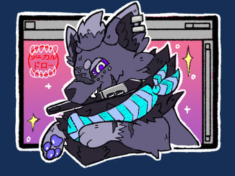 feral male solo cynical_draws microsoft microsoft_windows nintendo pokemon windows_xp devon_the_zorua generation_5_pokemon pokemon_(species) zorua 4:3 alpha_channel icon