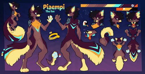 anthro biped butt claws feet feral fingers front_view fur looking_at_viewer male nude nude_anthro nude_male rear_view simple_background smile solo tail teeth toes tongue magenta7 canid canine fox mammal 2026 digital_drawing_(artwork) digital_media_(artwork) hi_res model_sheet