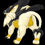 animal_genitalia anus armor backsack balls blue_eyes butt claws erection feral foreshortening fur fusion genitals glowing glowing_eyes male multi_limb penis raised_tail rear_view simple_background solo tail tail_anus transparent_background yellow_body yellow_fur yellow_penis betlv nintendo pokemon dusk_mane_necrozma felid generation_7_pokemon hybrid legendary_pokemon mammal necrozma pokemon_(species) solgaleo 1:1 2017 absurd_res alpha_channel digital_media_(artwork) hi_res shaded