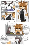 2022 absurd_res anthro belly chinchilla chinchillid clothed clothing clothing_lift comic deer dialogue doctor dr._jessica_(tonytoran) duo english_text female hi_res male mammal navel overlay_layer rodent shirt shirt_lift text tony_(tonytoran) tonytoran topwear