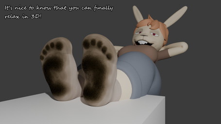 anthro bodily_fluids clothing dialogue dirty dirty_clothing dirty_feet dirty_socks feet female foot_fetish footwear fur relaxing smelly smelly_feet smelly_socks socks solo sweat sweaty_clothing sweaty_feet sweaty_footwear sweaty_socks tan_body tan_fur text colonthreeguy unsavory_stash blender_(copyright) louanne_(unsavory_stash) lagomorph leporid mammal rabbit 16:9 3d_(artwork) blender_(artwork) blender_cycles_(artwork) digital_media_(artwork) english_text hi_res widescreen