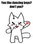 anthro blush dancing fur looking_at_viewer male simple_background solo tail text white_background white_body white_fur ranshinumeda334 boy_kisser_(meme) ifunny ifunny_gif_caption silly_cat_(mauzymice) domestic_cat felid feline felis mammal 2d_animation 3:4 animated digital_media_(artwork) english_text impact_(font) meme motion_tweening short_playtime