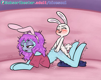 age_difference anthro anthro_penetrated anthro_penetrating bedroom_eyes blush bodily_fluids clothed clothed_female clothed_humanoid clothing dominant dominant_anthro dominant_male dominant_young duo eyes_closed fake_ears fake_rabbit_ears fast_sex female female_humanoid female_penetrated furniture genital_fluids hair heart_eyes heart_symbol humanoid_on_anthro humanoid_penetrated long_hair looking_pleasured male male/female male_anthro male_penetrating male_penetrating_female messy_hair narrowed_eyes older_penetrated open_mouth penetration penile penile_penetration pillow purple_hair red_clothing red_shirt red_topwear seductive sex shaking shirt sofa sweat tail teeth text tongue topwear vaginal vaginal_fluids vaginal_penetration young young_anthro young_male soulcentinel violetechoes come_and_learn_with_pibby bun_bun_(pibby) pibby_(pibby) humanoid lagomorph leporid mammal rabbit 2025 digital_media_(artwork) hi_res url