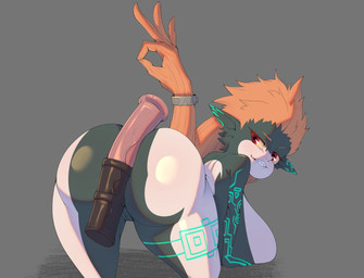 accessory animal_genitalia animal_penis big_breasts big_butt big_penis breasts butt disembodied_penis duo equine_genitalia equine_penis eyebrows female flared_penis genitals gesture grey_background hair hair_accessory hair_ring hand_gesture huge_breasts huge_penis humanoid_pointy_ears living_hair looking_at_viewer looking_back male male/female markings medial_ring ok_sign orange_hair penis pointy_ears red_eyes simple_background smile teeth vein veiny_penis vulva god1annie nintendo the_legend_of_zelda twilight_princess midna humanoid twili 2025