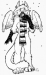 anthro beak feathered_wings feathers female happy scarf snow solo tail wings winter olympiaxylaige mythology avian gryphon mythological_avian mythological_creature 2013 black_and_white hatching_(art) hi_res monochrome shaded