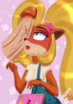 activision anthro aroused blush coco_bandicoot crash_bandicoot_(series) duo female fur genitals happy heart_eyes heart_symbol hi_res human human_on_anthro interspecies male male/female mammal penis penis_on_face wolfmask
