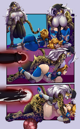 abdominal_bulge abs after_kiss ahegao anthro backwards_baseball_cap backwards_hat balls baseball_cap big_balls big_breasts big_butt big_penis black_body black_fur blonde_hair blue_eyes bodily_fluids bodysuit breast_squish breasts butt cervical_penetration cervix cheating_wife claws clothing cum cum_in_uterus cum_in_vagina cum_inside deep_penetration doggystyle duo ears_down ejaculation exposed_breasts female female_human from_behind_position from_front_position fur genital_fluids genitals gynomorph hair hand_on_hip hat headgear headwear hot_dogging human_on_anthro humanoid_genitalia humanoid_penis imminent_sex impregnation infidelity internal internal_vaginal intersex intersex/female interspecies larger_gynomorph larger_intersex licking licking_lips long_hair looking_pleasured lying markings missionary_position moan multicolored_body multicolored_fur multiple_ova muscular muscular_anthro muscular_arms muscular_gynomorph muscular_intersex nude on_back ovum penetration penis pink_eyes pivoted_ears profanity prone_bone_position rear_view rough_sex saliva saliva_on_tongue saliva_string sex size_difference skindentation skinsuit sperm_cell spots spotted_body spotted_fur squish tail text thick_thighs tight_clothing tomboy tongue tongue_out uterus vaginal vaginal_penetration vein veiny_penis white_body white_fur white_hair wide_hips yellow_body yellow_fur nes_panda marvel marvel_rivals alex_(itsnafulol) invisible_woman susan_storm_(marvel) cheetah domestic_cat felid feline felis human mammal absurd_res comic english_text hi_res textless