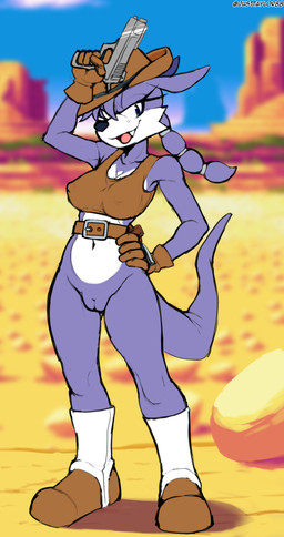 anthro boots bottomless bottomless_female bra clothed clothing desert female female_anthro footwear genitals gloves gun handwear hat headgear headwear looking_at_viewer navel outside public public_exposure ranged_weapon shoes smile smiling_at_viewer solo sports_bra underwear vulva weapon justtaylor archie_comics sega sonic_the_hedgehog_(archie) sonic_the_hedgehog_(comics) sonic_the_hedgehog_(series) nicolette_the_weasel mammal mustelid musteline true_musteline weasel absurd_res hi_res