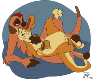3_toes 4_fingers anthro anthro_on_anthro arm_tuft biped brown_body brown_clothing brown_ears brown_fur brown_gloves brown_handwear brown_inner_ear brown_nose brown_stripes claws closed_smile clothing countershade_face countershade_feet countershade_fur countershade_tail countershade_torso countershading cuddling dipstick_tail duo elbow_tuft eyes_closed featureless_crotch feet fingerless_(marking) fingerless_gloves fingers fur gloves gloves_only hair handwear handwear_only humanoid_hands interspecies looking_at_another lying lying_on_another male male/male male_anthro male_on_bottom male_on_top markings mostly_nude mostly_nude_anthro mostly_nude_male mouth_closed multicolored_body multicolored_fur nude nude_anthro nude_male on_back on_bottom on_top orange_body orange_fur red_hair side_view smile smiling_at_another striped_back striped_body striped_fur stripes tail tail_markings tan_body tan_countershading tan_fur toe_claws toeless_(marking) toes tuft two_tone_body two_tone_fur two_tone_tail yellow_body yellow_countershading yellow_fur maxpany disney jak_and_daxter naughty_dog sony_corporation sony_interactive_entertainment the_lion_king daxter timon herpestid mammal meerkat mustelid ottsel 2021 absurd_res crossover digital_drawing_(artwork) digital_media_(artwork) flat_colors full-length_portrait hi_res portrait signature