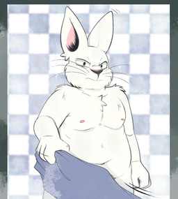 anthro covering covering_crotch fur male nipples towel towel_only white_body white_fur danisshippies max_and_ruby max_and_ruby_0004 nelvana rosemary_wells fan_character fred_(max_and_ruby_0004) lagomorph leporid mammal rabbit