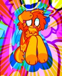 abstract_background anthro arm_scar fluffy_chest front_view heart_(marking) leg_scar looking_aside male markings medium_hair nude scar scared self-harm_scars sitting solo wings furrysauce woofles_(furrysauce) angel canid canine canis domestic_dog hybrid mammal 2024 hi_res